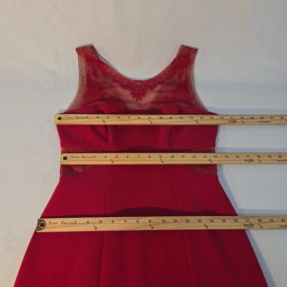 BCBG MAXAZRIA Quite Luxury Fuchsia ENIDA Ruffled Crepe Dress Size 6 LIKE NEW! - Picture 16 of 17